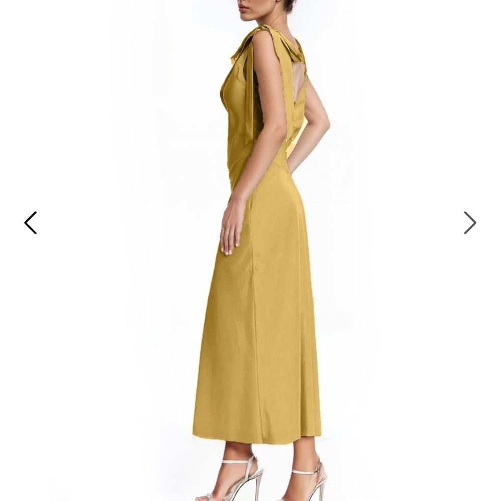 Jewel by Badgley Mischka Harper Boat Neck Draped Gown NWOT - Picture 2 of 14